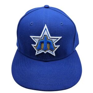 New Era 59FIFTY Seattle Mariners Trident Star Fitted Hat Royal Blue 7 5/8 MLB